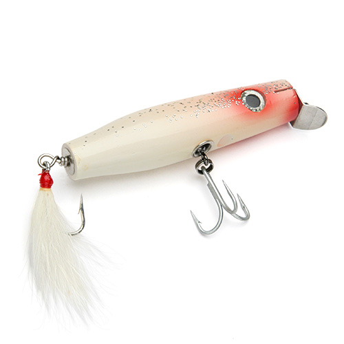 1 Gibbs Lures Danny Surface Swimmer WHITE 2 1/4 oz FREE SHIP WOODEN CLASSIC