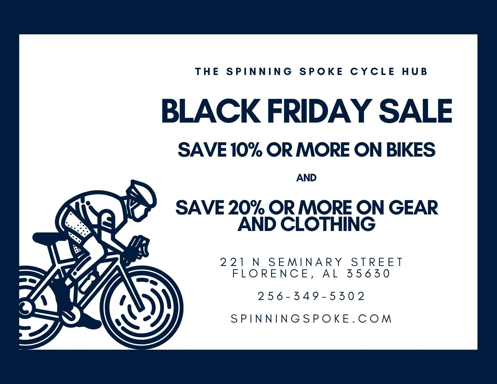 Black Friday Sale at The Spinning Spoke