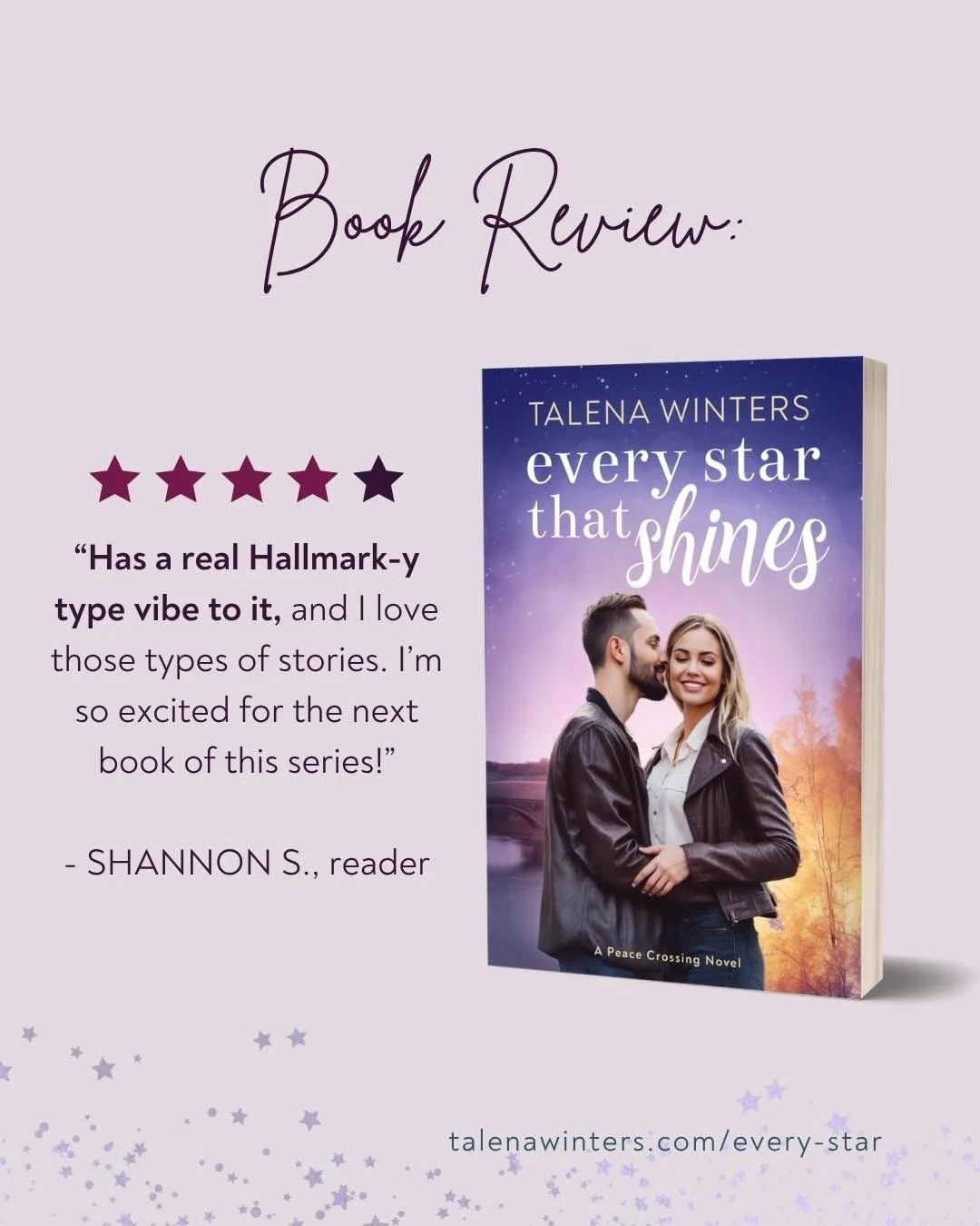 Review: 4/5 Stars. "Has a real Hallmark-y type vibe to it, and I love those types of stories. I'm so excited for the next book of this series!" - Shannon S.