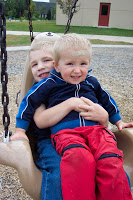 Taken at a park while visiting my friends, the Ericksons. Cool swing chair!