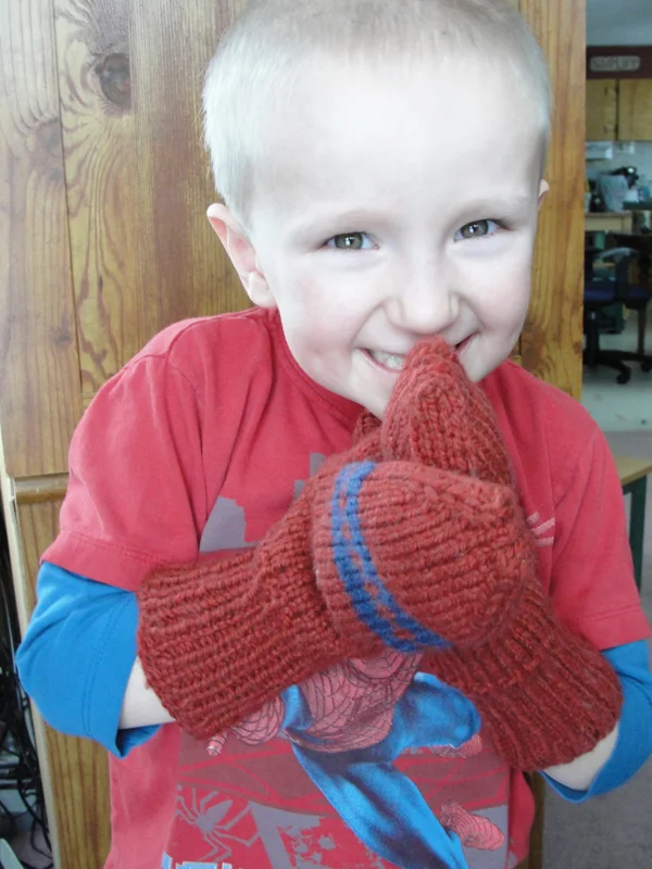 Lined Seamless Mittens for kids