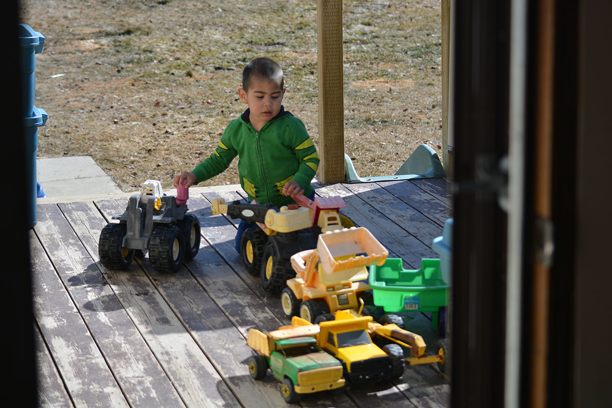 Last week, on the deck.