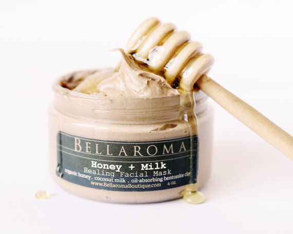 Ballaroma Honey and Coconut Milk healing facial mask from BellaromaBoutique on Etsy .