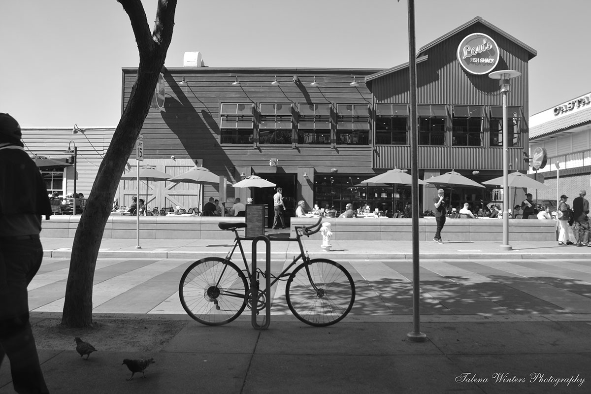 Through the window of the restaurant where we ate lunch on Monday. (Near Pier 39.)