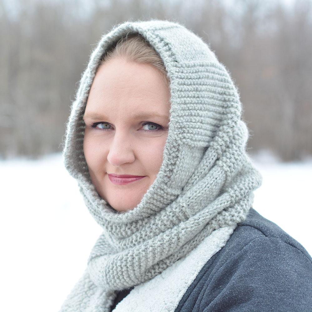 The hood version of the Building Blocks Cowl , photographed by Jason.