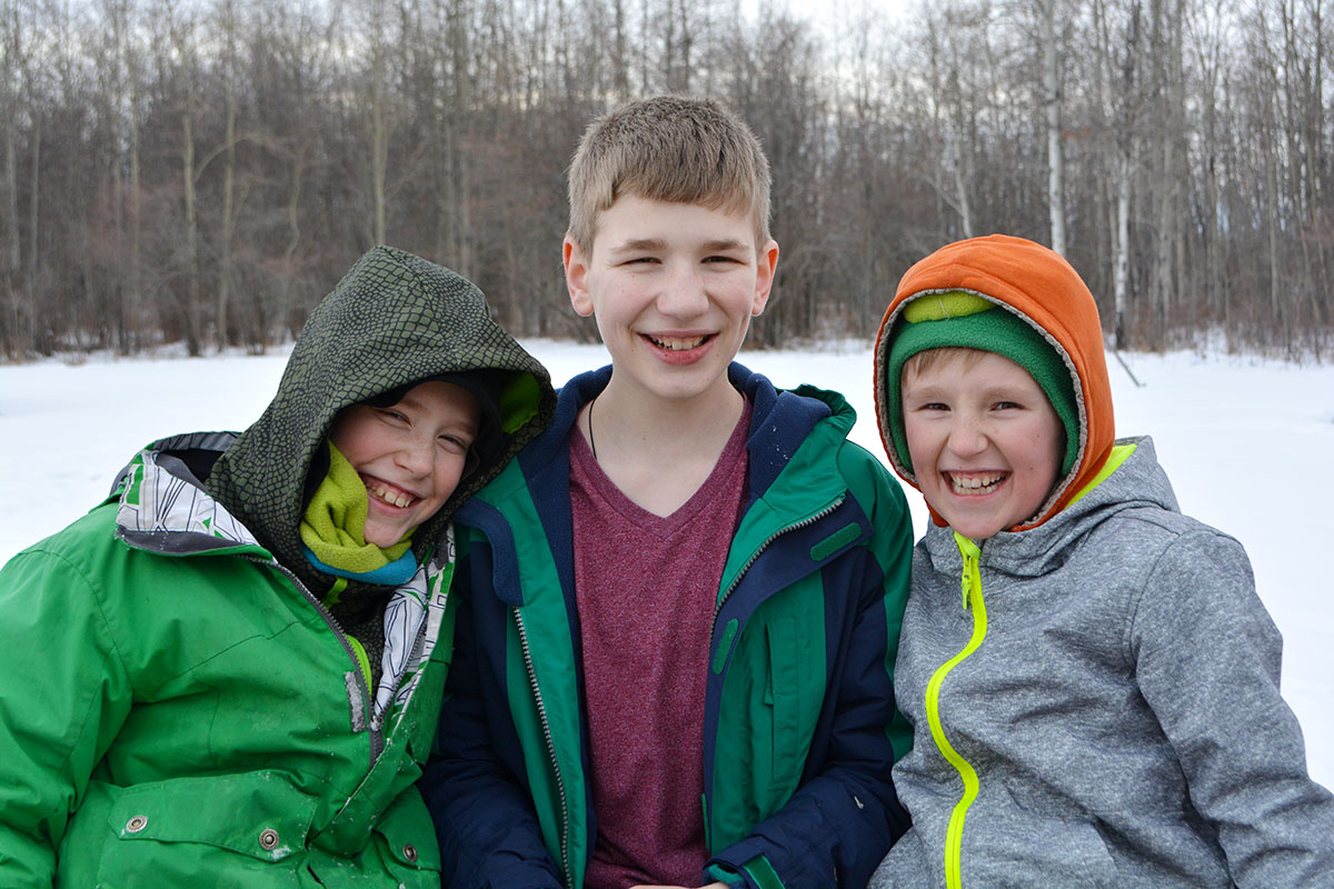 Three of my biggest blessings. Photo taken today.