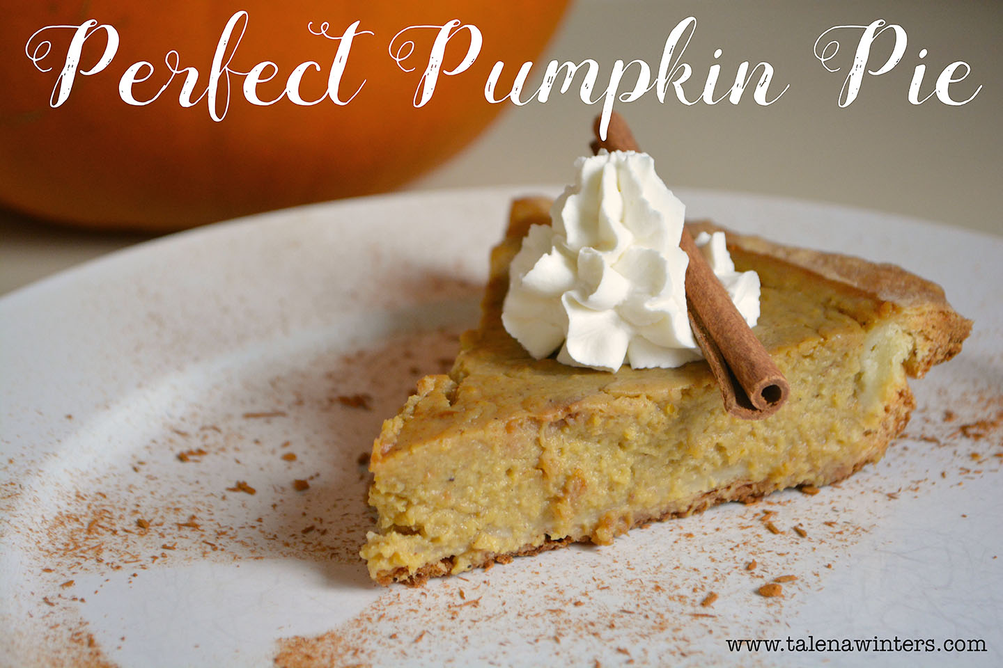 Perfect Pumpkin Pie recipe with a dairy-free filling. So moist and yummy!