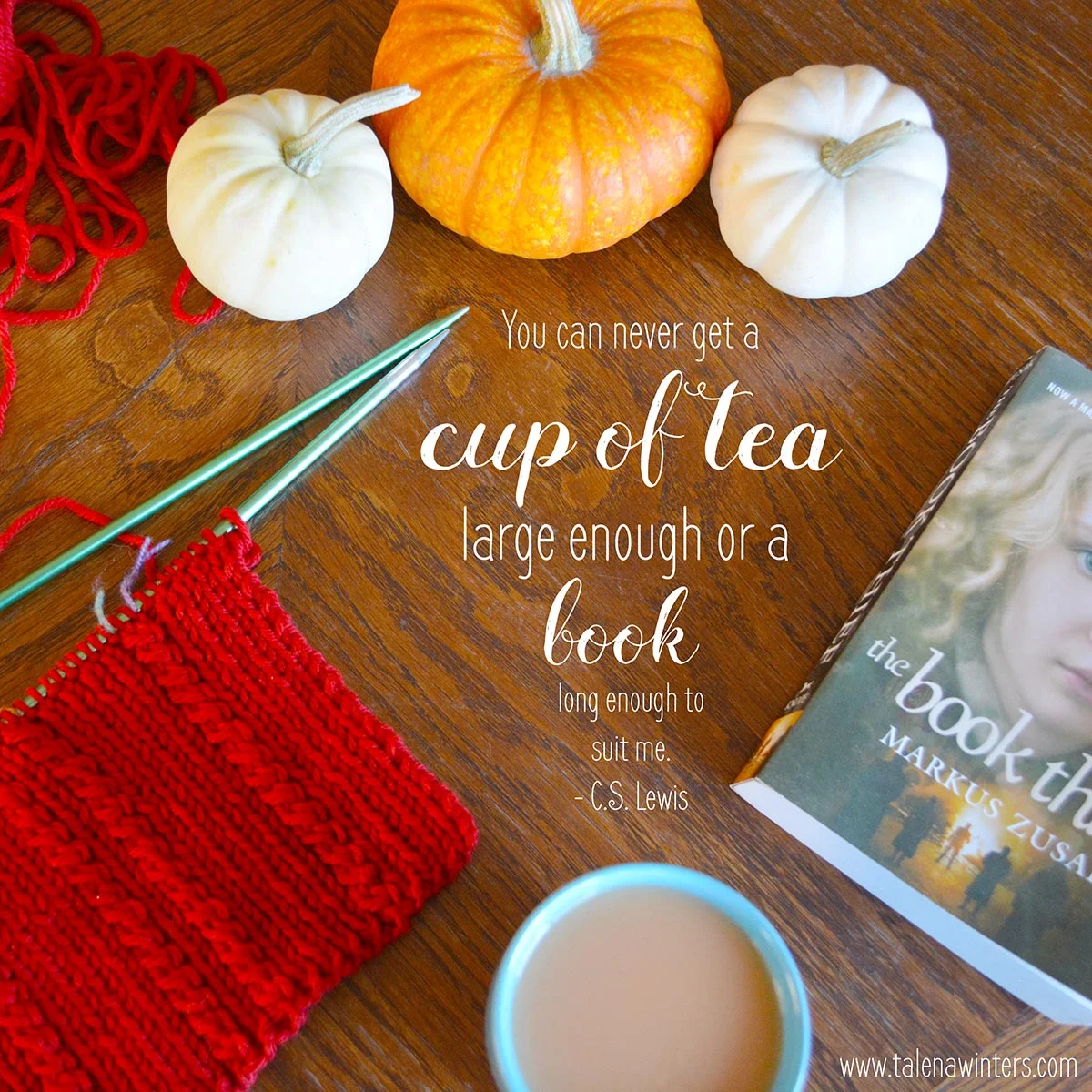 Knitting, reading, tea, things with pumpkin (pie spice)... only a few of life's simple pleasures that I love.