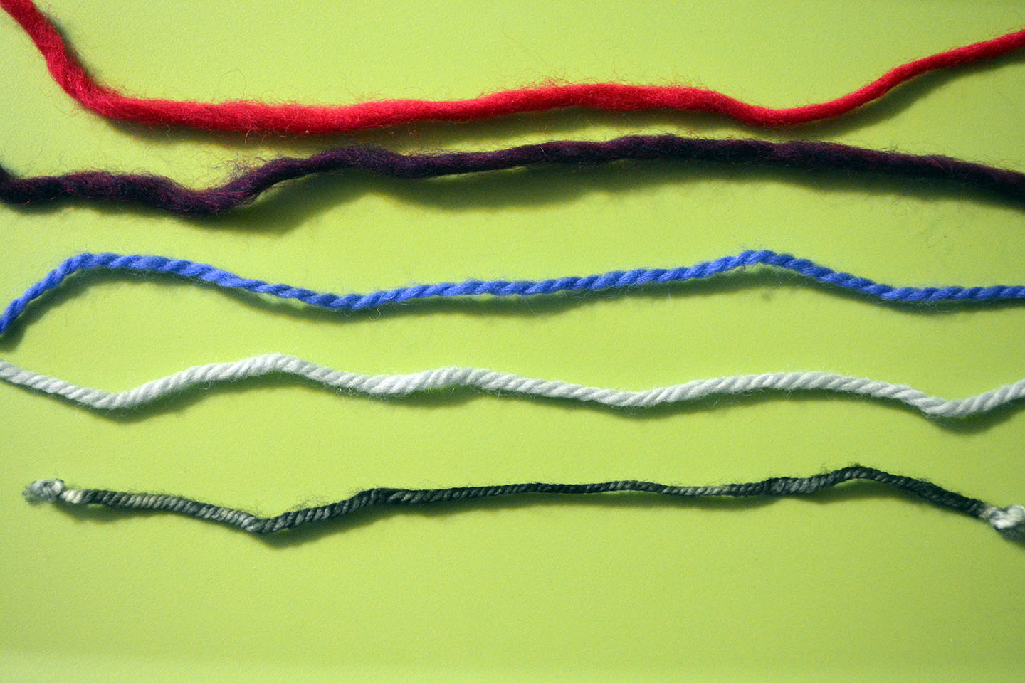 The tighter the twist, the stronger the yarn, and the better the stitch definition.