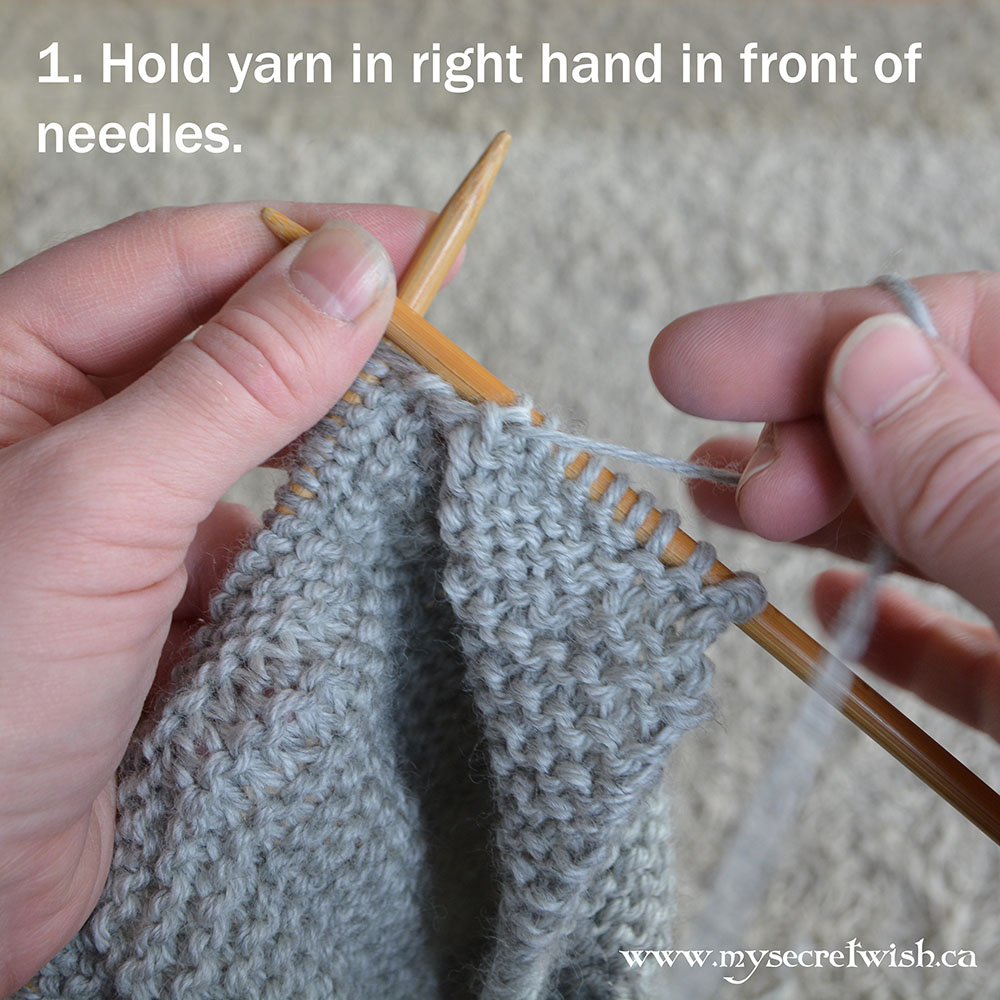 How to knit purl stitch continental