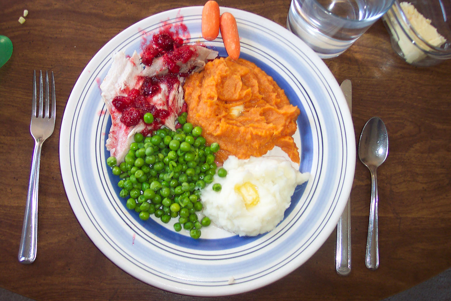 The beautiful colours of Thanksgiving dinner.