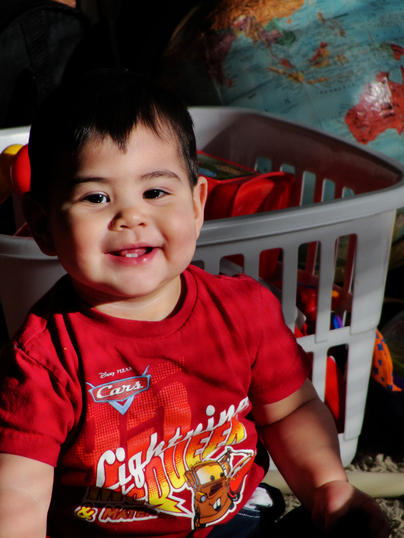 April 3, 2013. 1 year plus 1 day old and loving life.