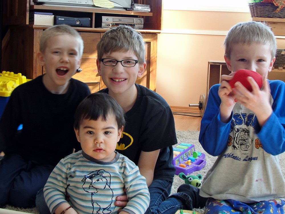 March 23, 2013. The Winters boys.