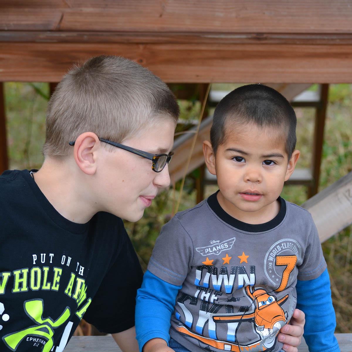 Biggest brother, littlest brother. September 2014.