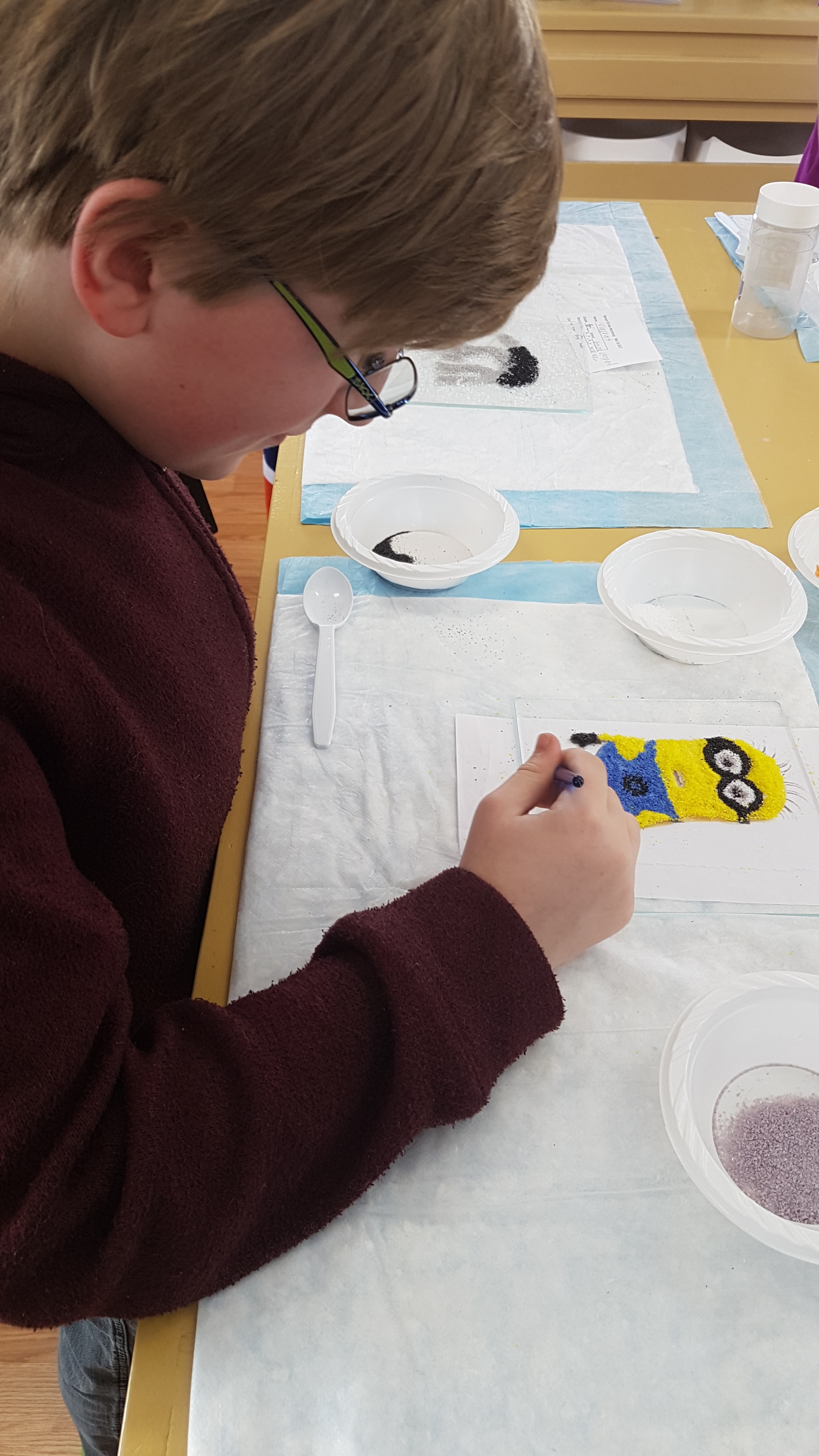 The artist at work
