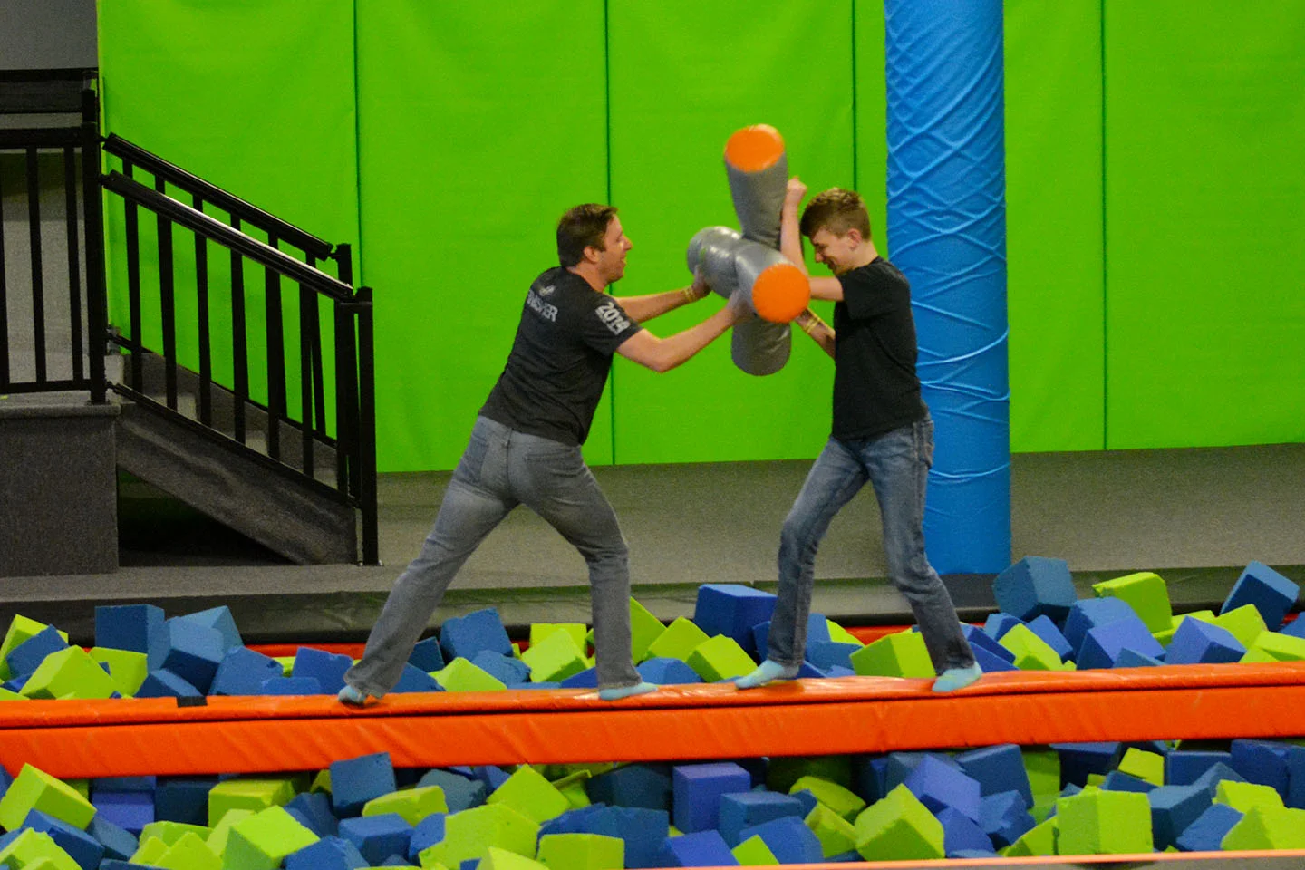 Showing Jude how it's done.