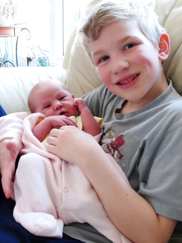 Jude and Hannah, 4 days old