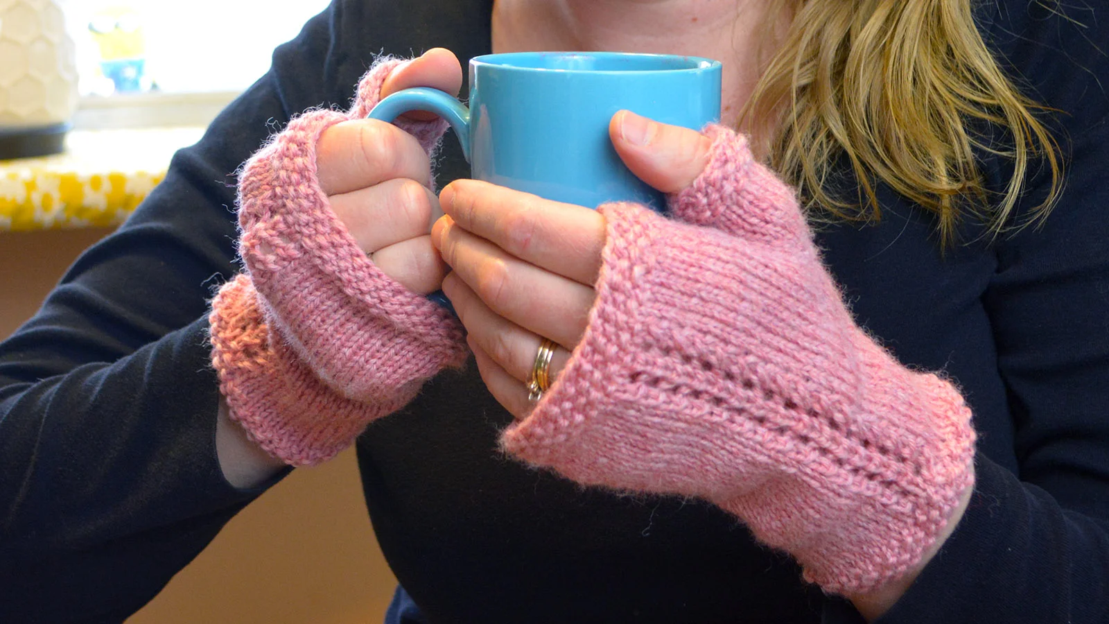 Secret Garden Fingerless Mittens. Sized from Child to Ladies Large.