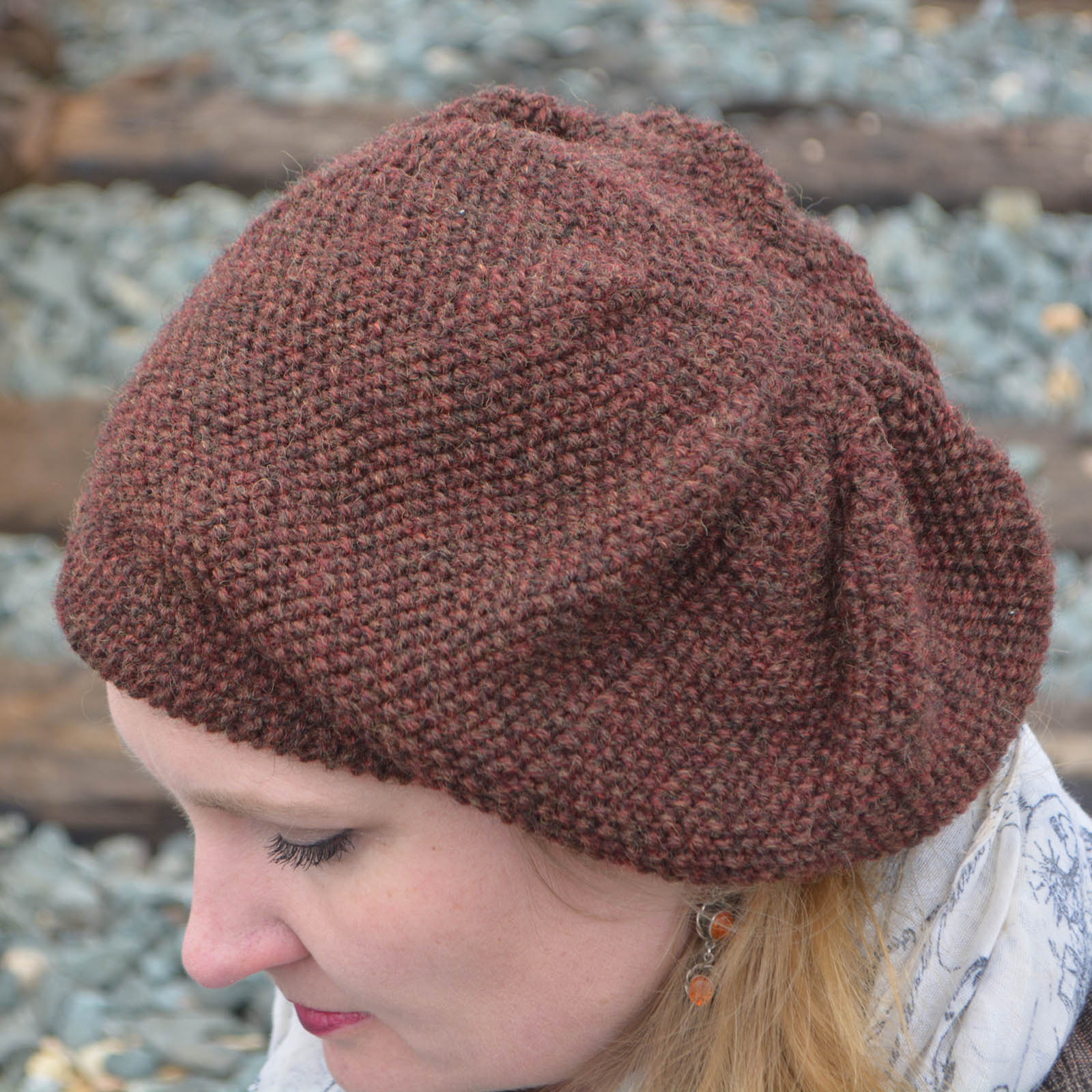 War Bride Beret knitting pattern, sized from children to adults.