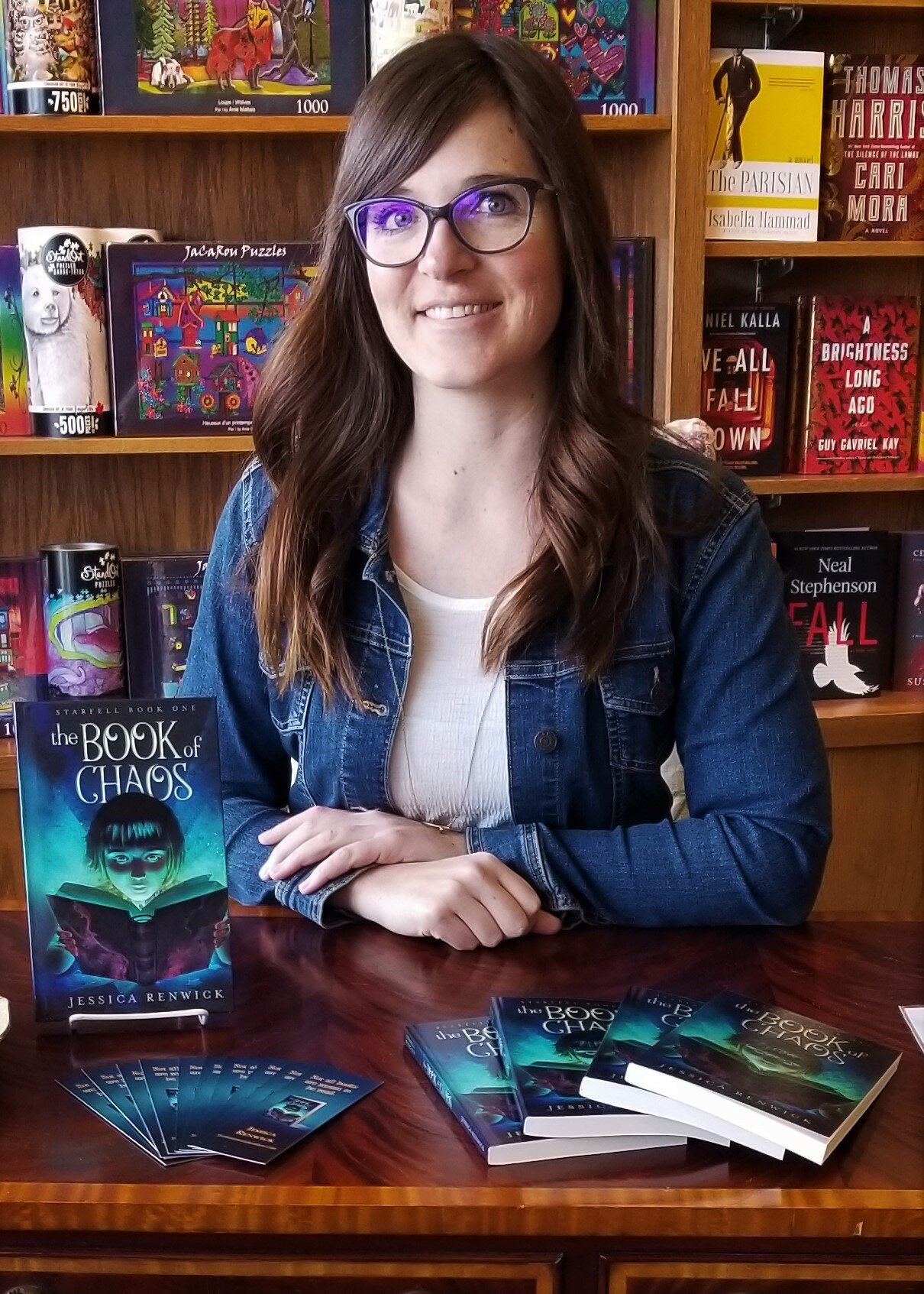 Jessica signing at Owl's Nest Books in Calgary