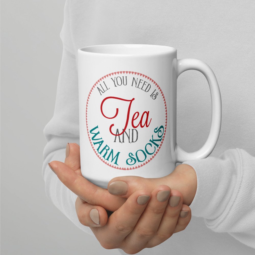 15-oz. mug - Tea and warm socks — Talena Winters
