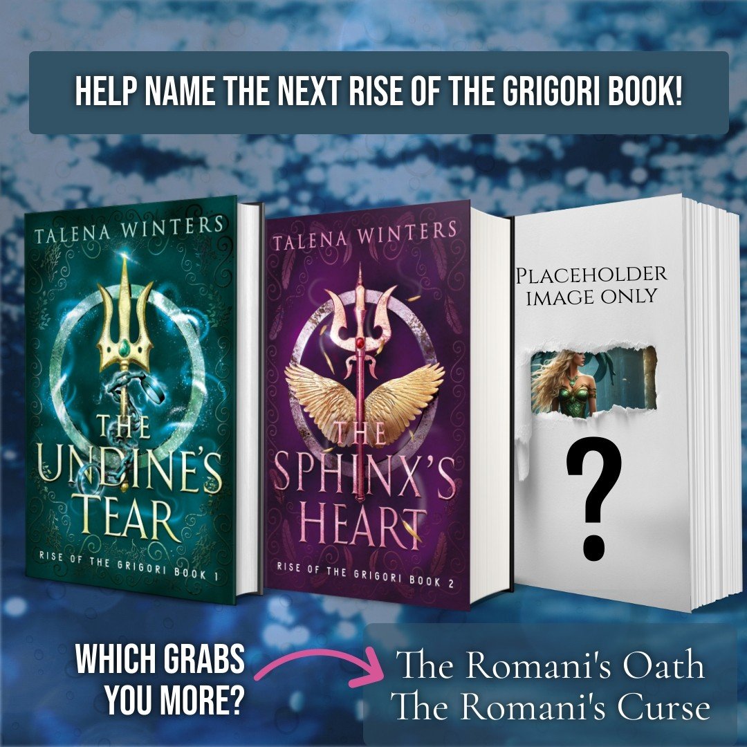 🧜&zwj;♀️ PLEASE VOTE for my next Rise of the Grigori title! &zwj;🧜🏽&zwj;♂️
. 
When I first planned the Rise of the Grigori series, I had a title picked out for my third book in the main series that I've since decided is no longer appropriate. So I