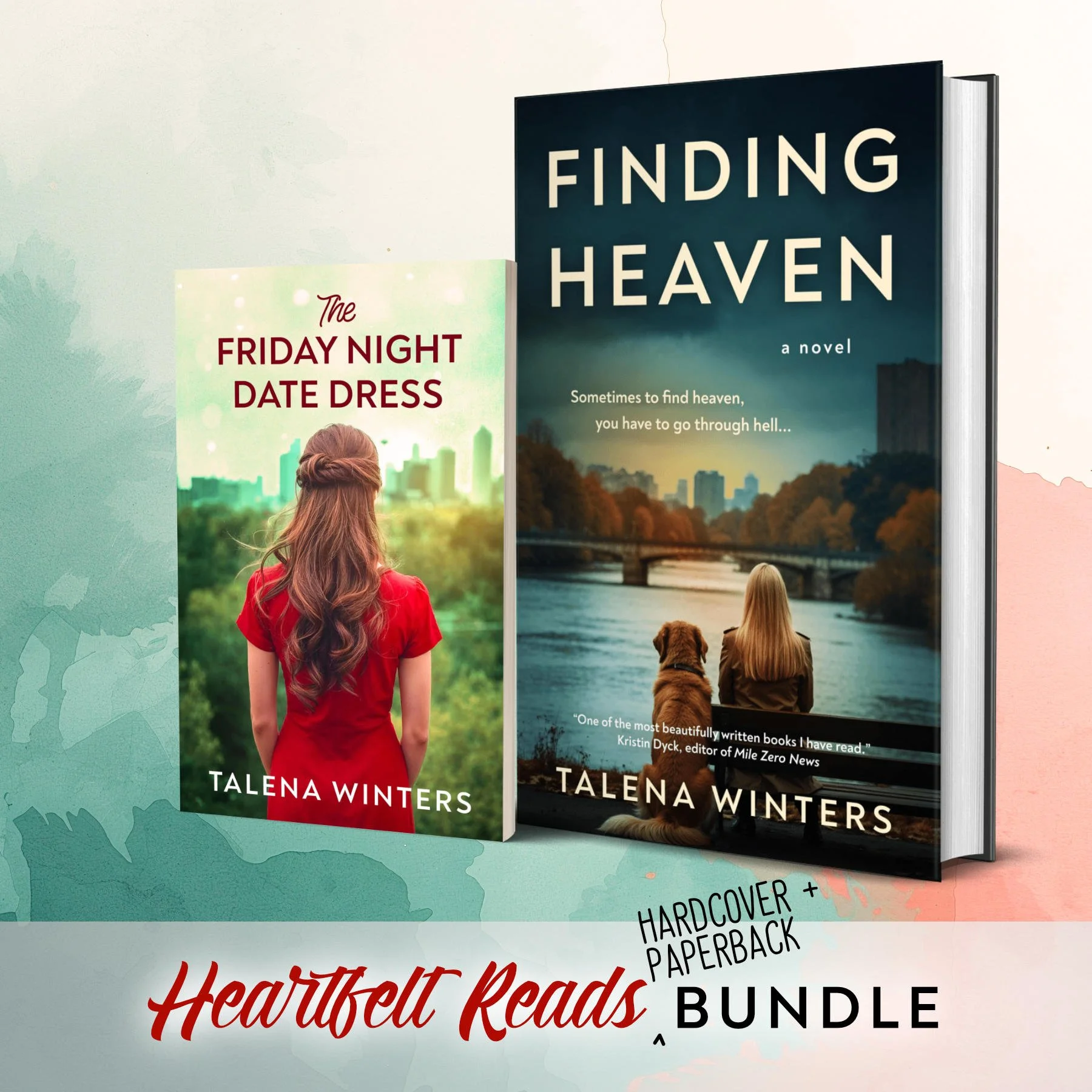 Heartfelt Reads Bundle - hardcover + paperback, with Finding Heaven and The Friday Night Date Dress.