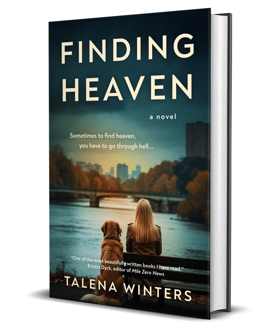 Hardcover of gripping romantic women's fiction Finding Heaven: A Novel.