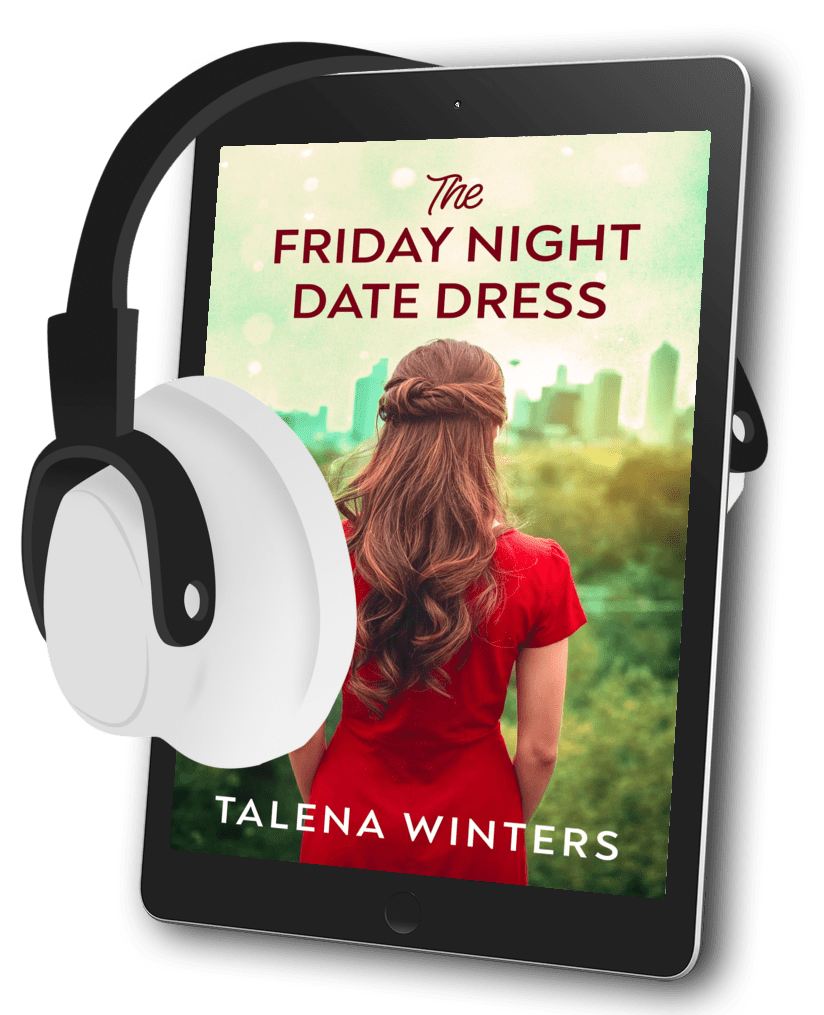 Digitally narrated audiobook for heartfelt and sweet romantic women's fiction novella The Friday Night Date Dress by Talena Winters.