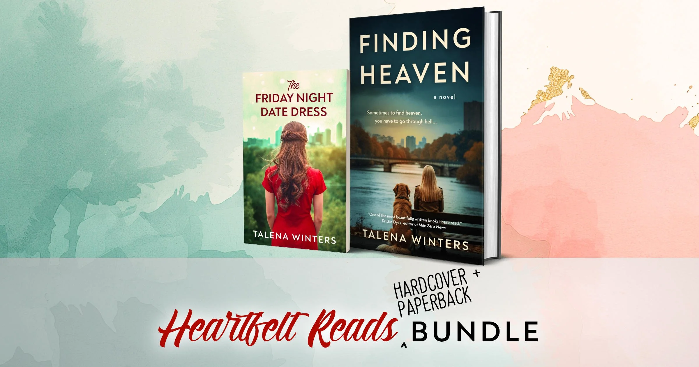Heartfelt Reads Bundle - hardcover + paperback, with Finding Heaven and The Friday Night Date Dress.