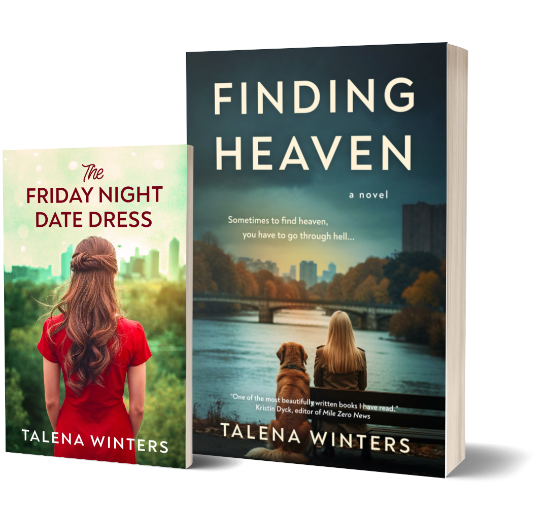 Paperbacks of The Friday Night Date Dress and Finding Heaven.