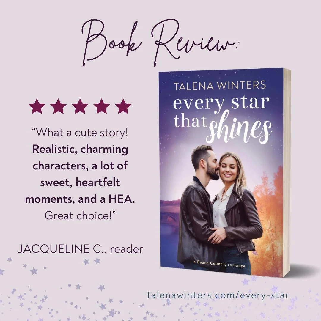 5 out of 5 stars book review for Every Star that Shines (Peace Country Romance Book 1) by Talena Winters.