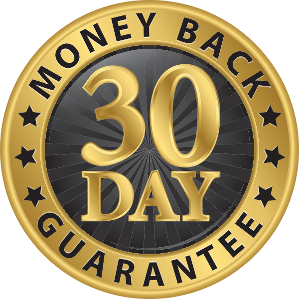 30-day money-back guarantee badge.