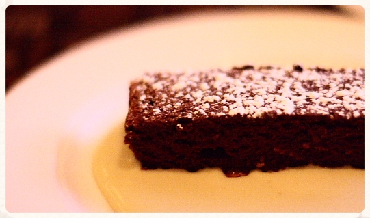 Chocolate Cake with Mint Anglaise