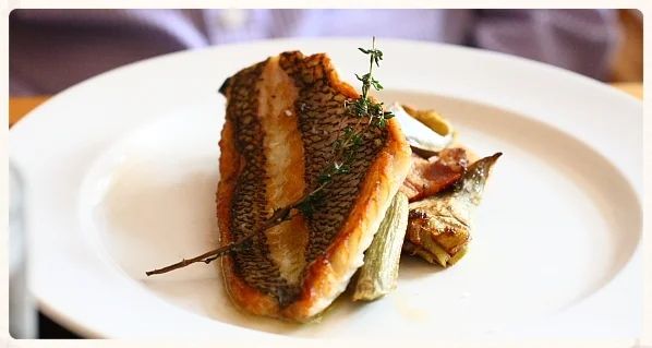 Black Sea Bass with Artichokes