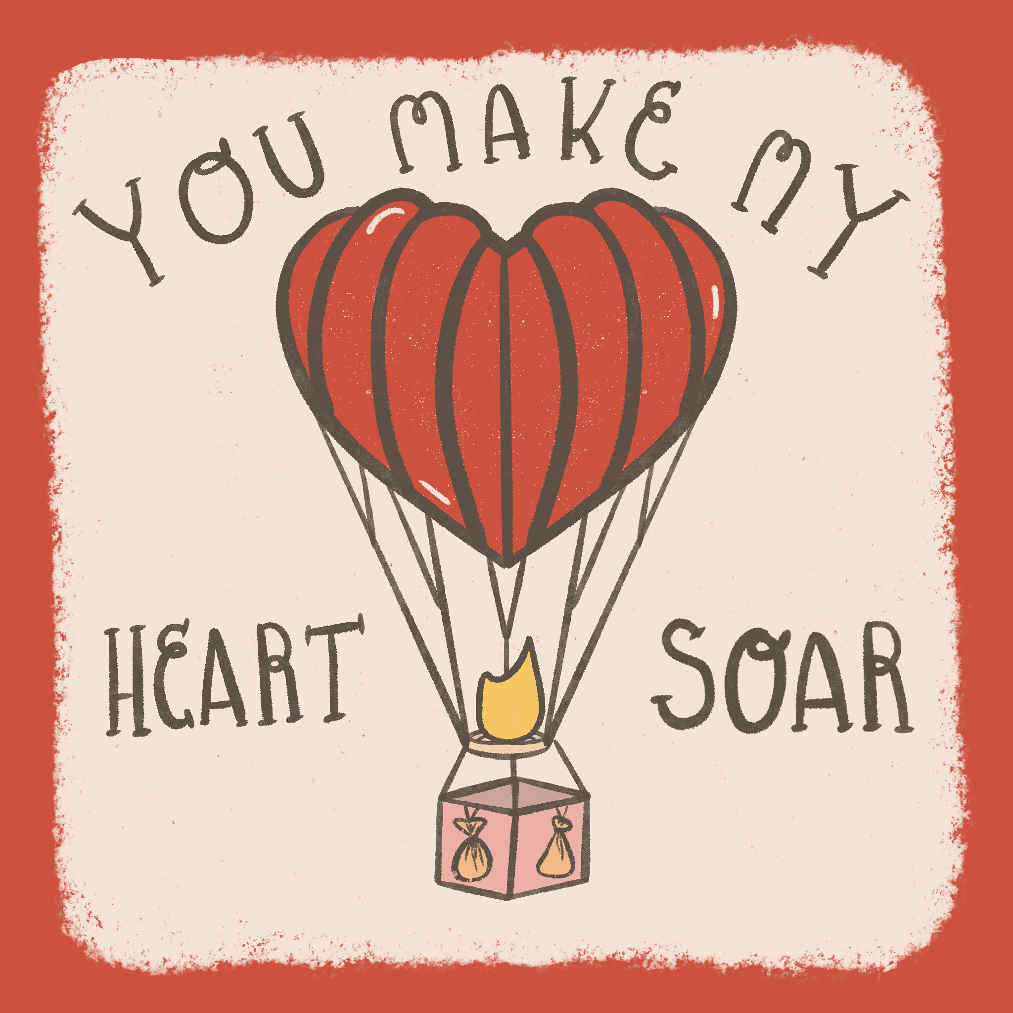  You make my heart soar Valentines card 