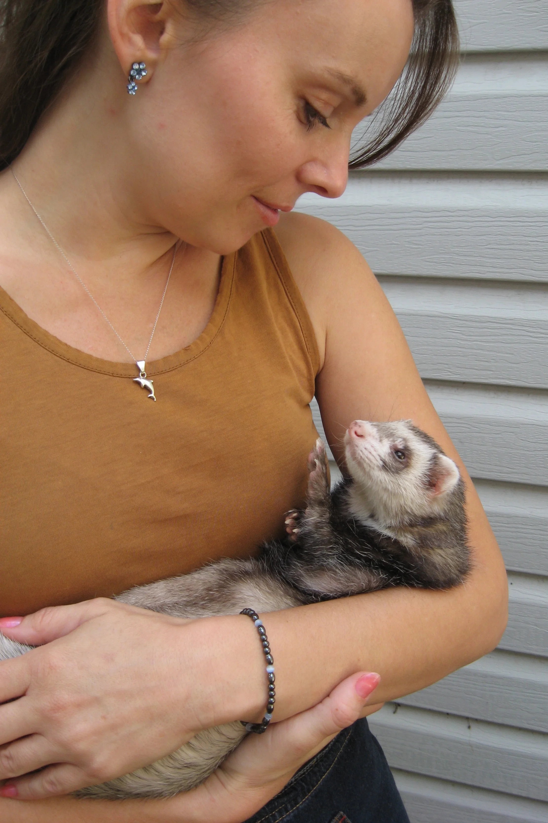 Duke's not scared and homeless anymore. He feels safe and sound in his loving caregiver's arms. 