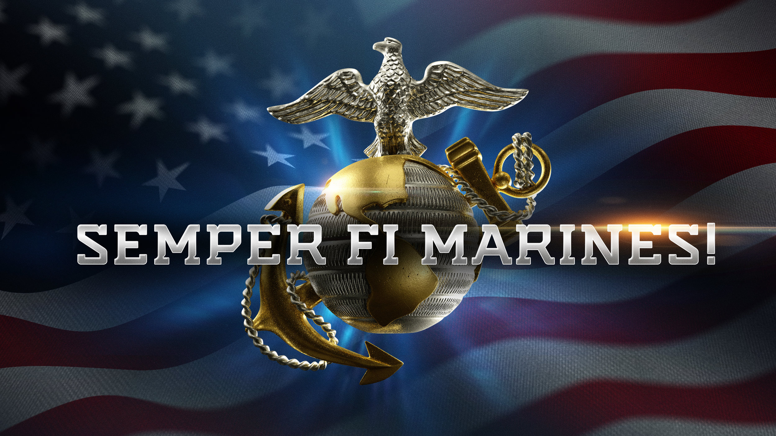 Marines Crest with Typography - B1 