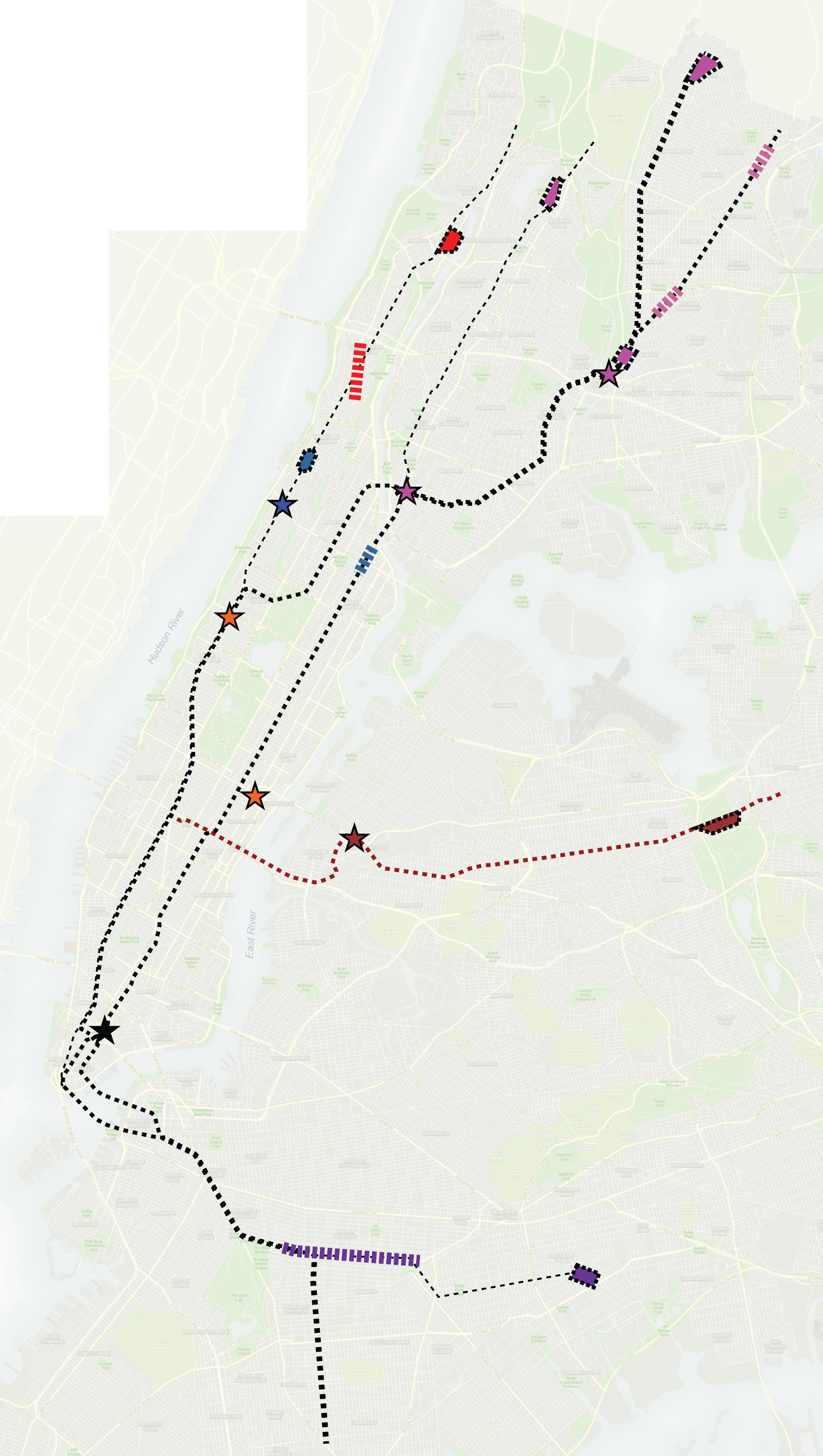 4. Yards, layups and stations form as new nodes on paths