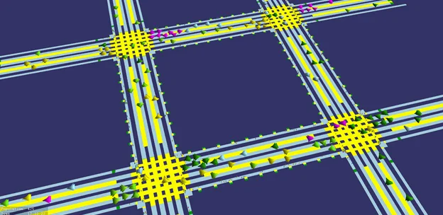 Intersection network model.