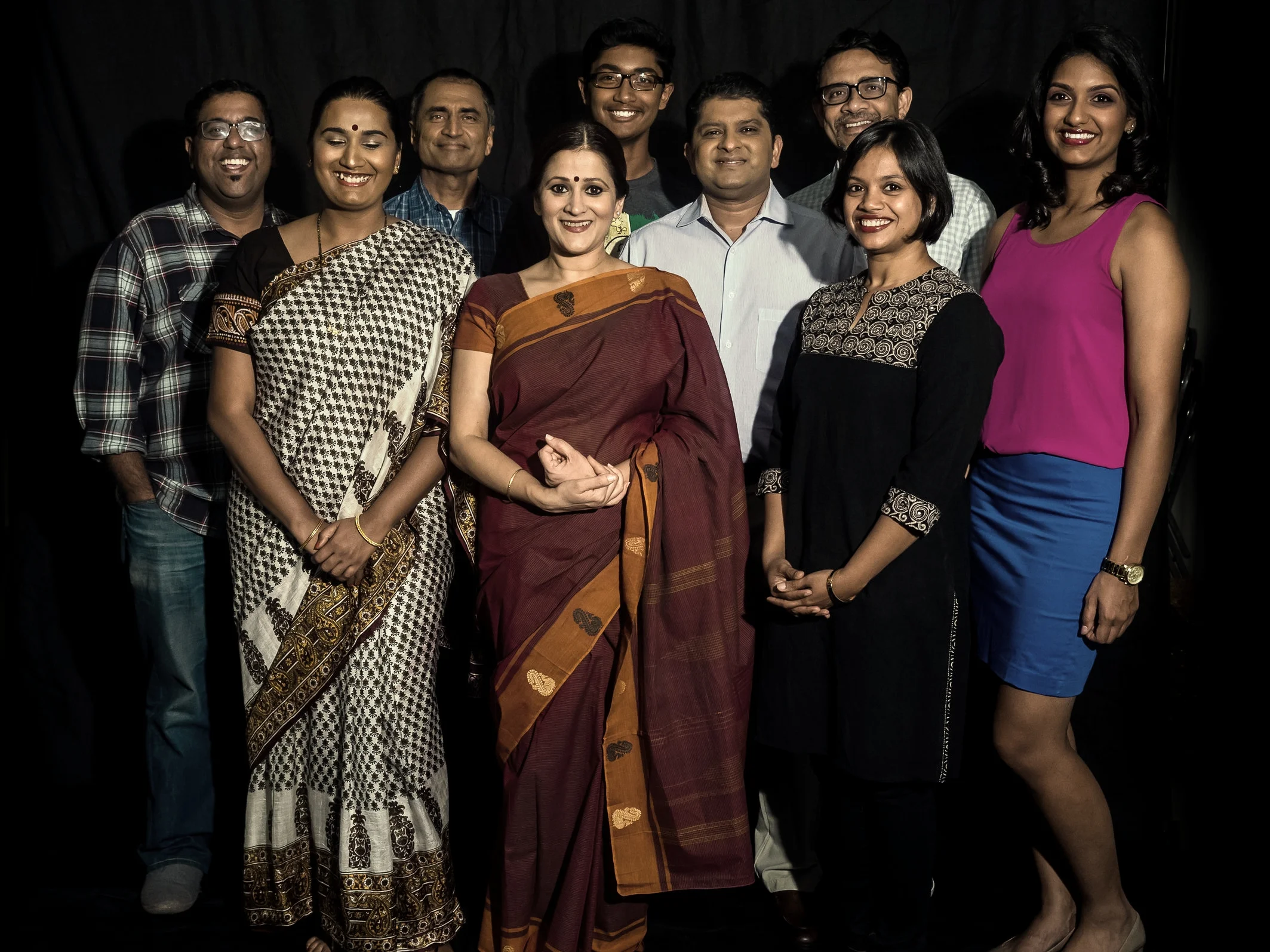 From left to right: Shiva Arunachalam, Prapti Oswal, Neil Vasant, Sindu Singh, Rohan Rangarajan, Pratish Shah, Basab Pradhan, Rashi Garg and Akshaya Ganesh