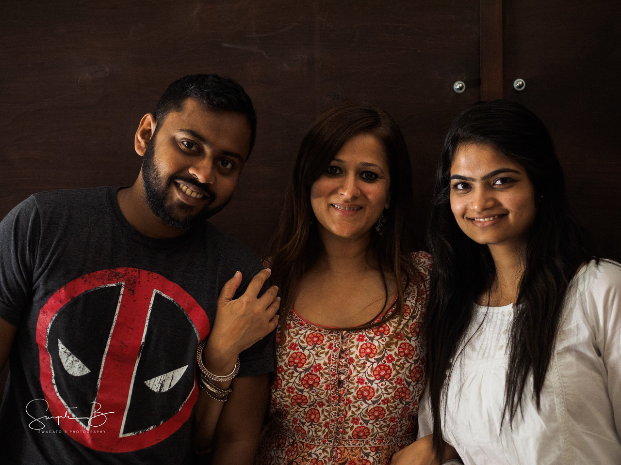 Stage Team members Chandu Subash and Purva Gaggar with Director Sindu Singh