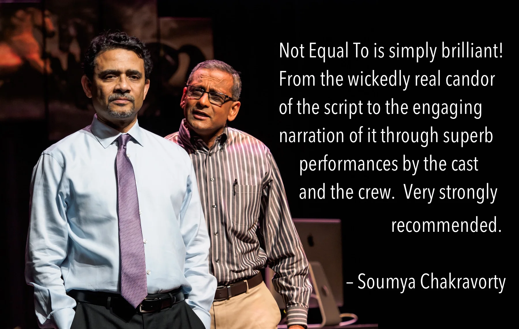 Basab Pradhan as CHAIRMAN RAO and Jay Ganesh as MURALI. PC: Swagato Basumallick