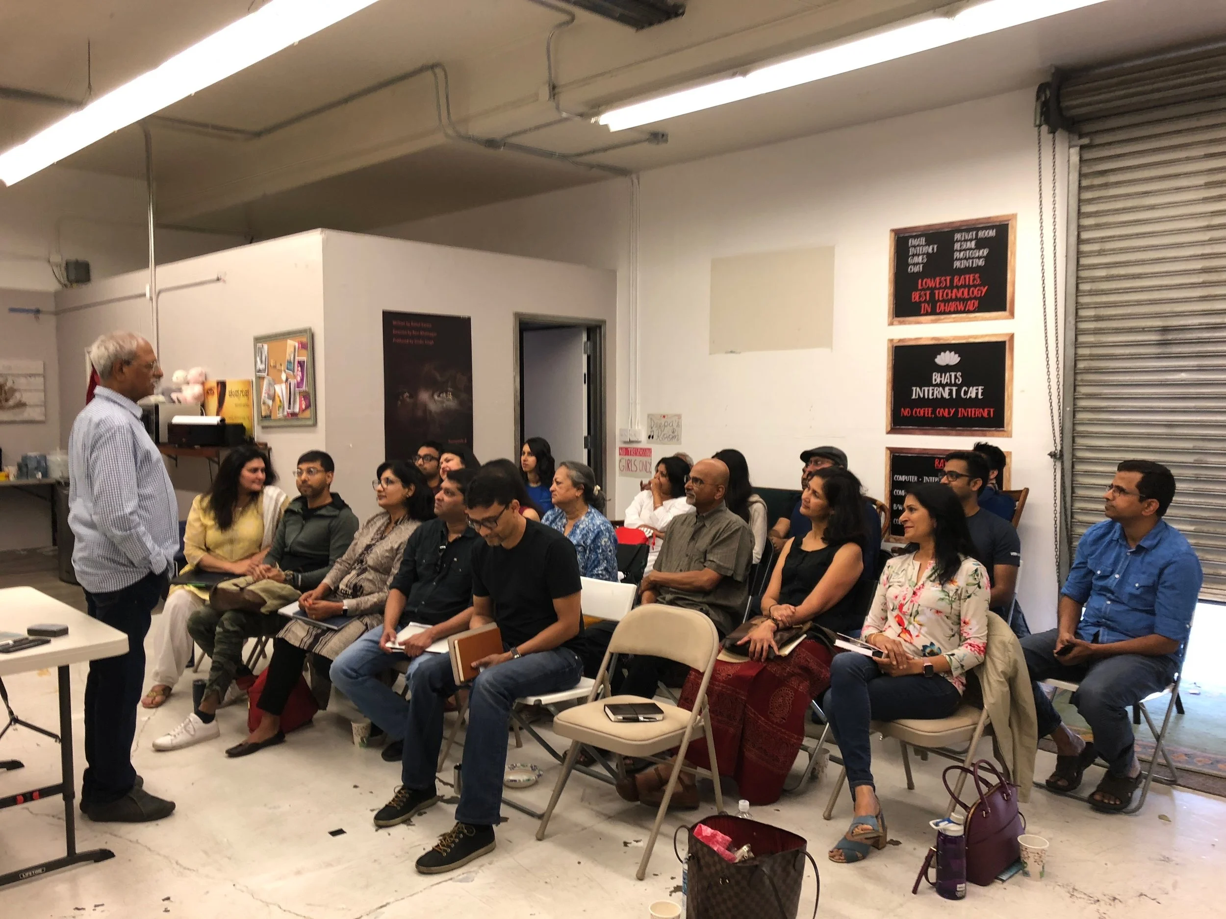 Theatre Workshop with Mahesh Elkunchwar underway at our studio in Belmont