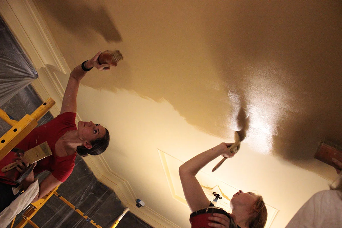 Replicating the historic painted and glazed finishes.
