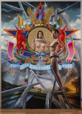 Peter Daverington, ‘The Golden City Has Ceased’, 2012, oil and gold leaf on canvas, 335.3 x 243.8 cm.