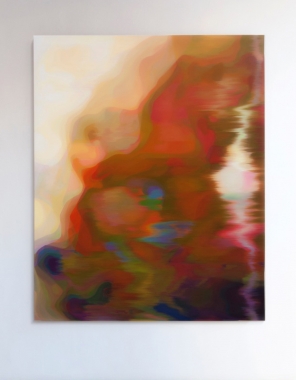 John Young, LKM (Gold) , 2015 , 156 x 126 cm , Oil on linen