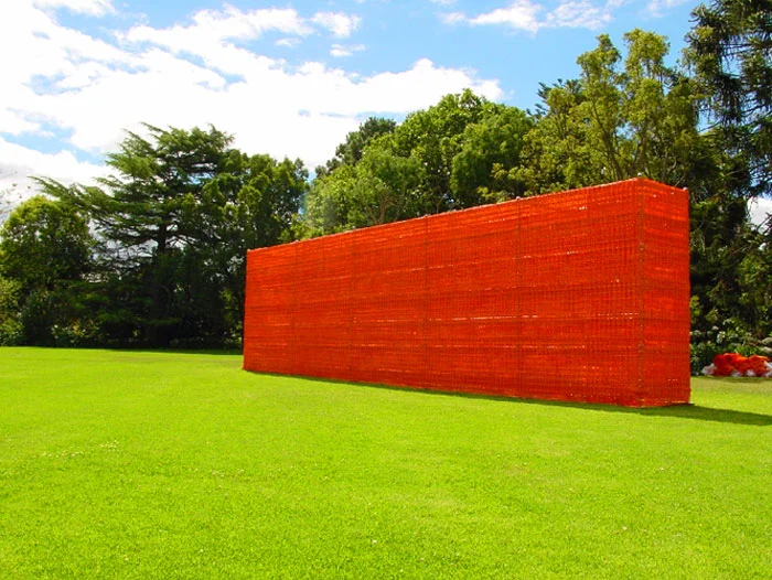 Ruin - Helen Lempriere National Sculpture Award, Melbourne, 2002, Scaffolding structure and temporary fencing, 400 x 1600 cm
