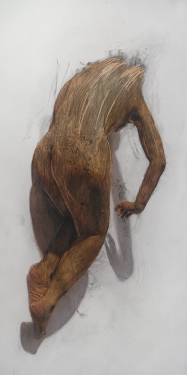   Body Rub 6 , 2006, Archival print on watercolour paper, 199 x 100 cm 