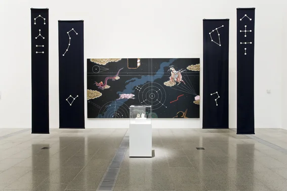 The God of Longevity , 2008, Installation at the National Gallery of Victoria, Ian Potter Building, Melbourne, 450 x 240 cm